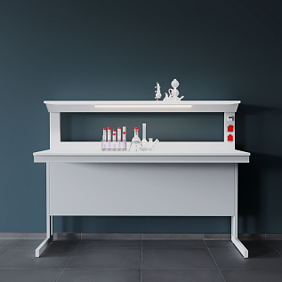 Стол лабораторный с полкой ЛК-1800 СМ (столешница – GranTec, высота - 900)